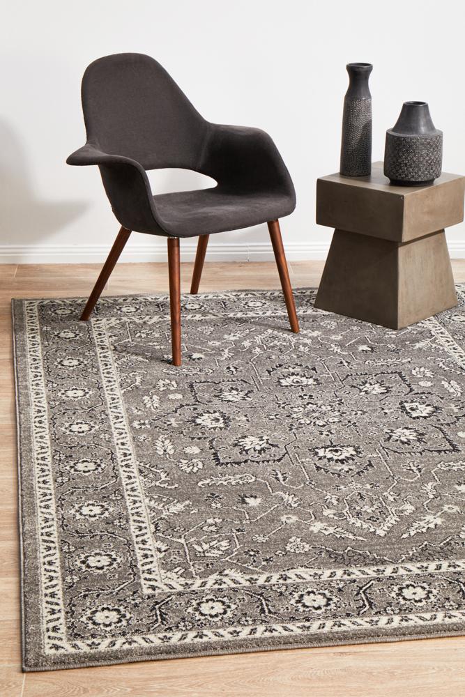 Evoke Stone Grey Transitional Rug Rug Culture