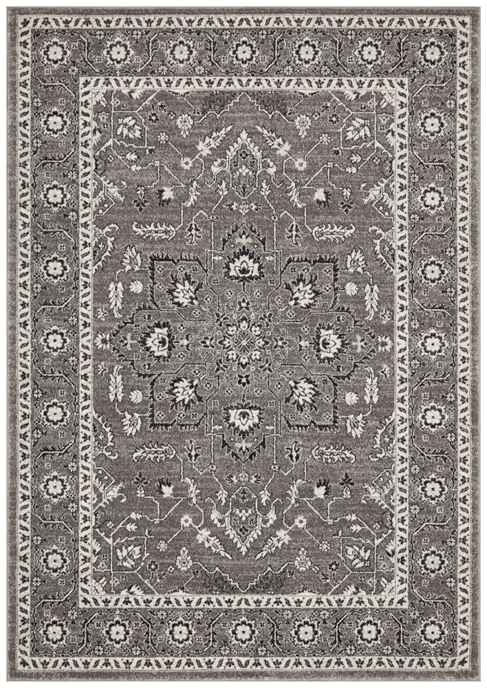 Evoke Stone Grey Transitional Rug Rug Culture