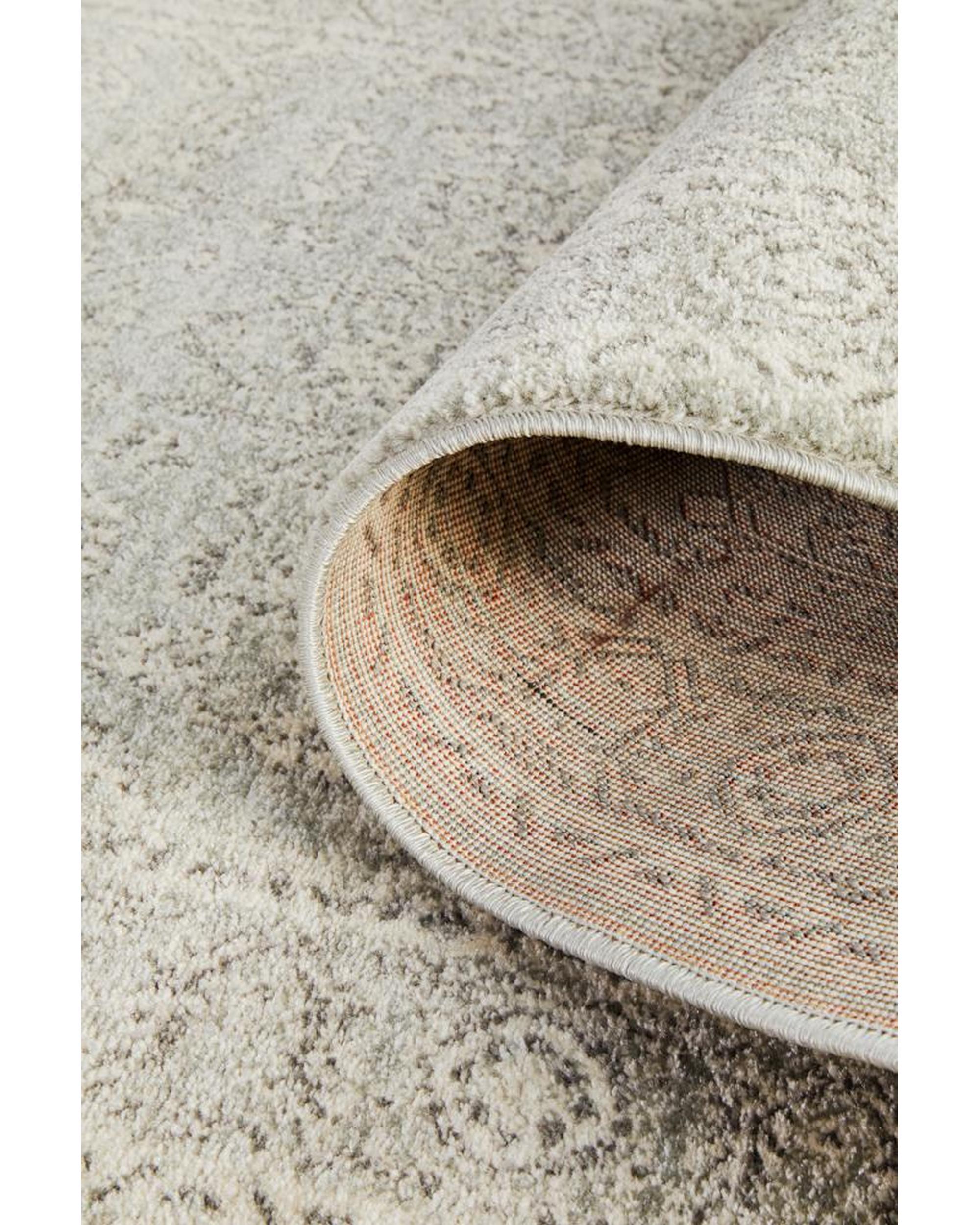 Evoke Silver Flower Transitional Runner Rug Rug Culture