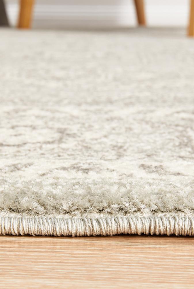 Evoke Silver Flower Transitional Rug Rug Culture