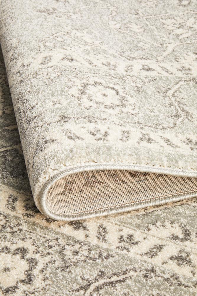 Evoke Silver Flower Transitional Rug Rug Culture