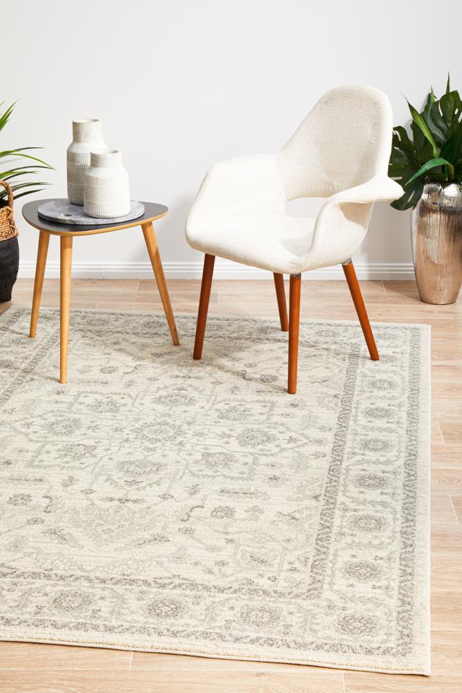 Evoke Winter White Transitional Rug Rug Culture