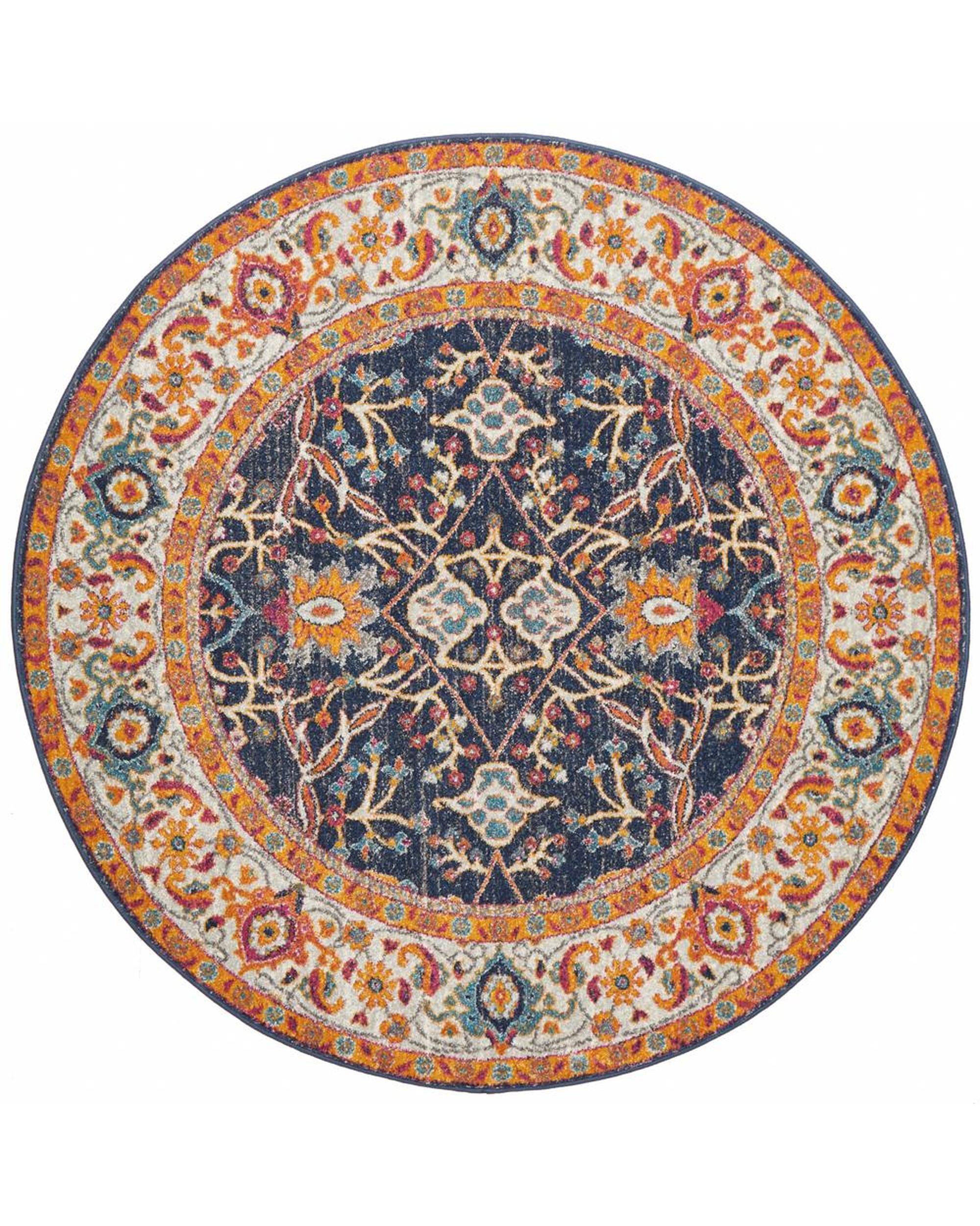 Evoke Splash Multi Transitional Round Rug Rug Culture