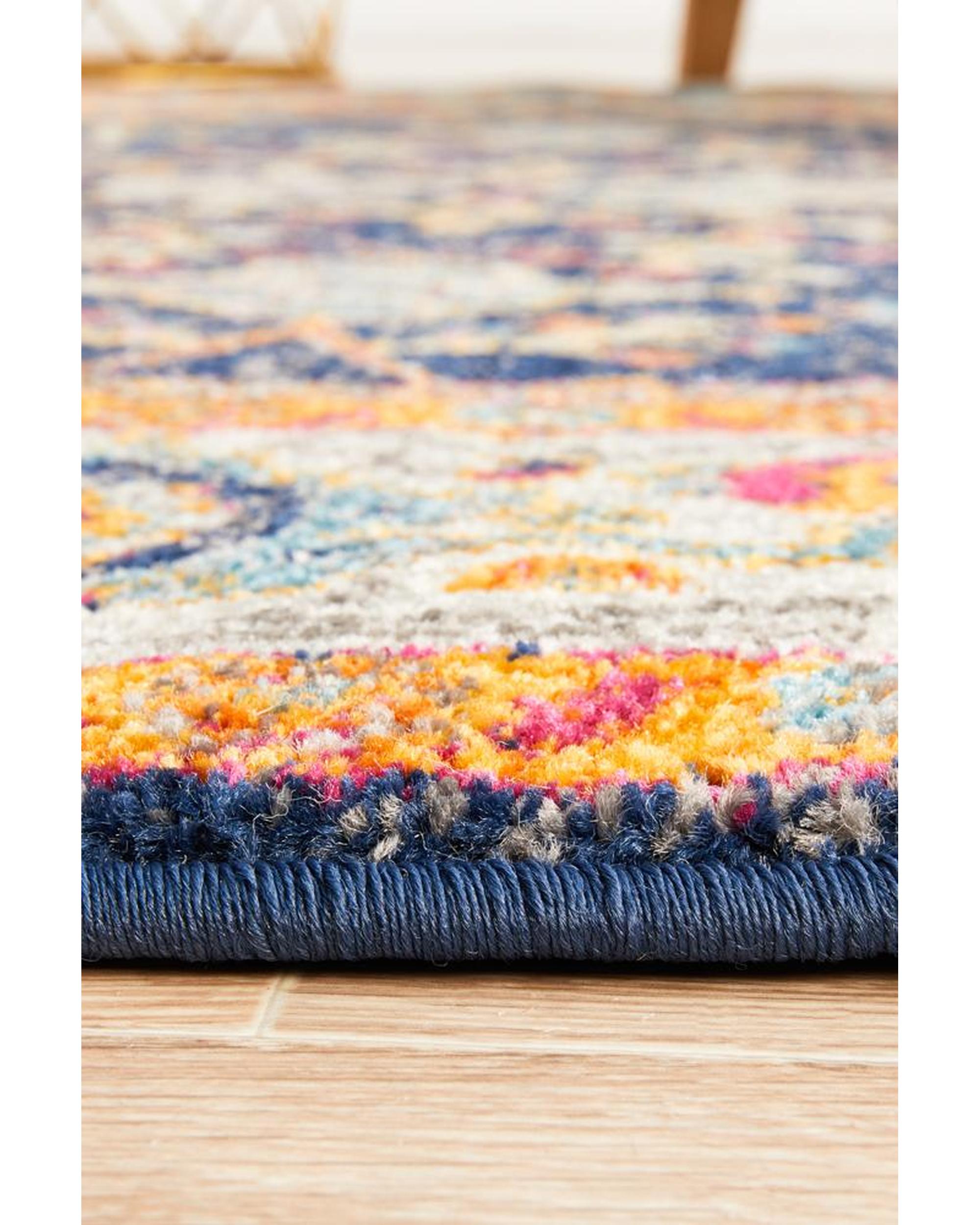 Evoke Splash Multi Transitional Round Rug Rug Culture