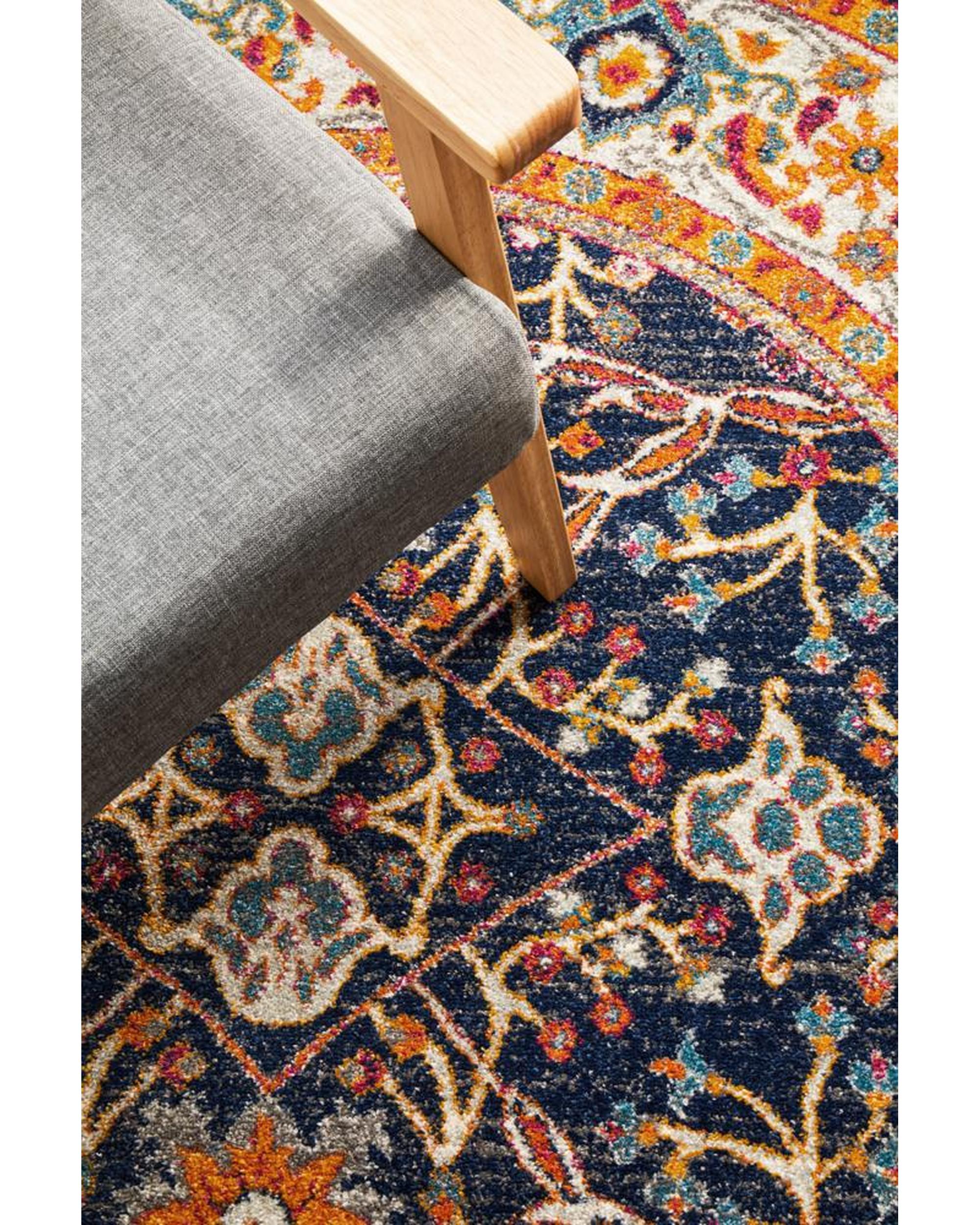 Evoke Splash Multi Transitional Round Rug Rug Culture