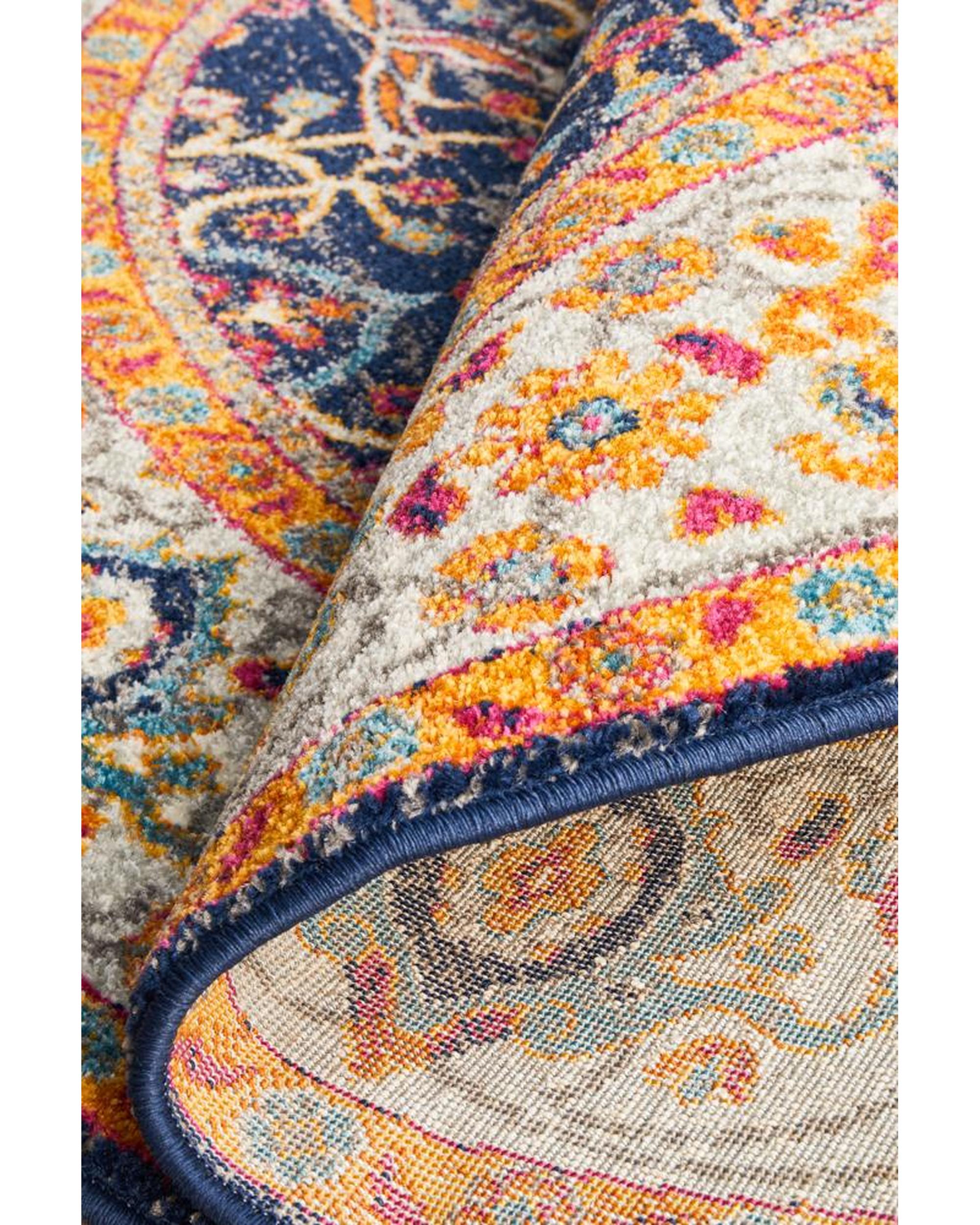 Evoke Splash Multi Transitional Round Rug Rug Culture