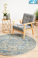 Evoke Duality Silver Transitional Round Rug Rug Culture