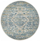 Evoke Duality Silver Transitional Round Rug Rug Culture