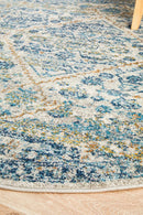 Evoke Duality Silver Transitional Round Rug Rug Culture