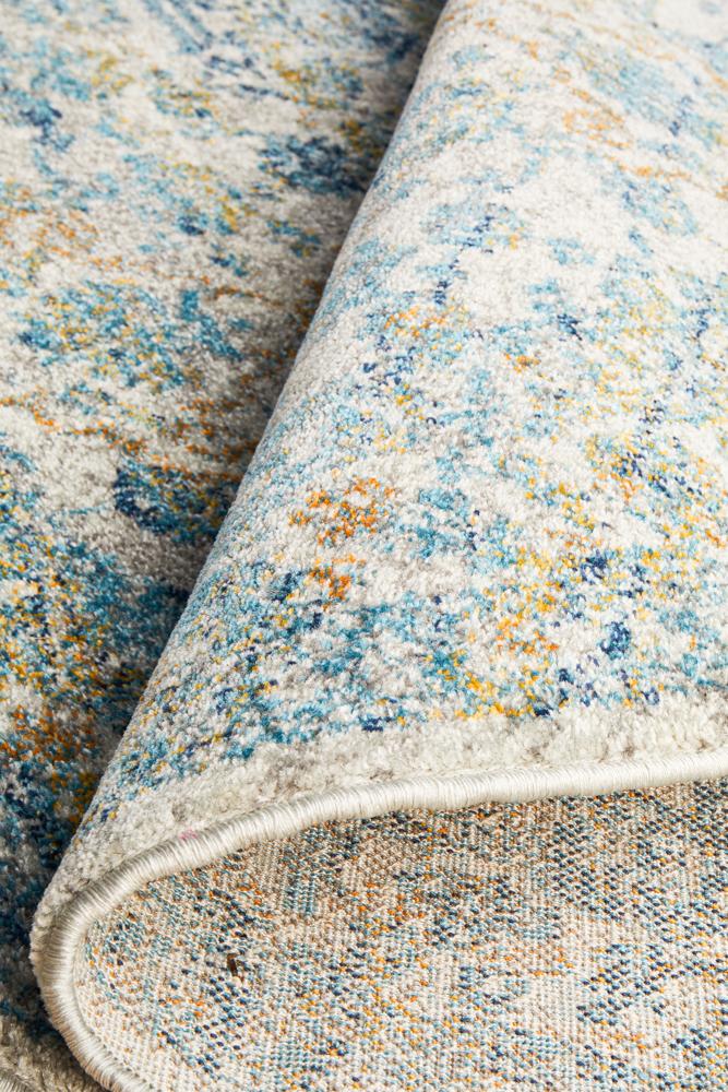 Evoke Duality Silver Transitional Round Rug Rug Culture