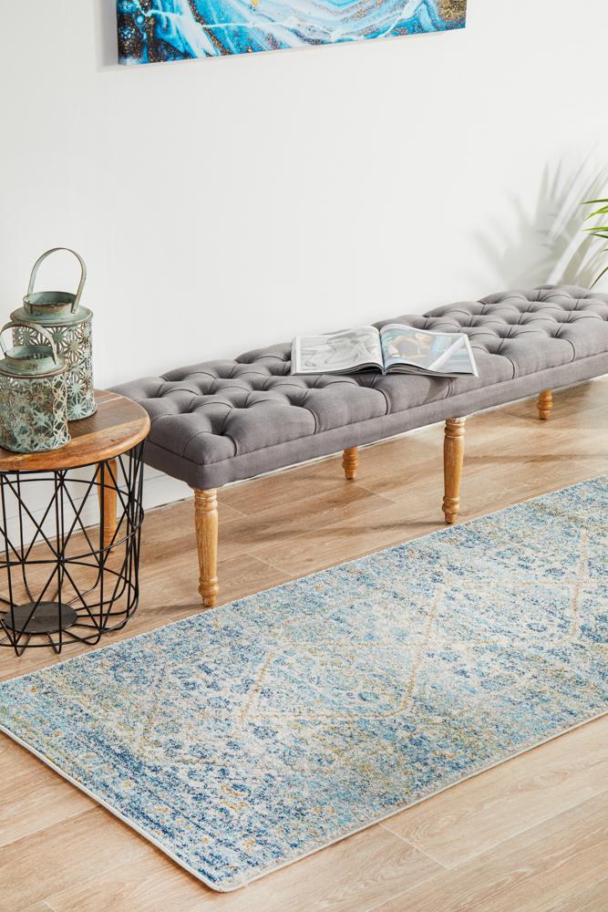 Evoke Duality Silver Transitional Runner Rug Rug Culture