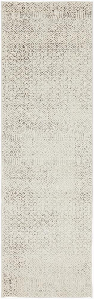 Evoke Diamond Grey Transitional Runner Rug Rug Culture