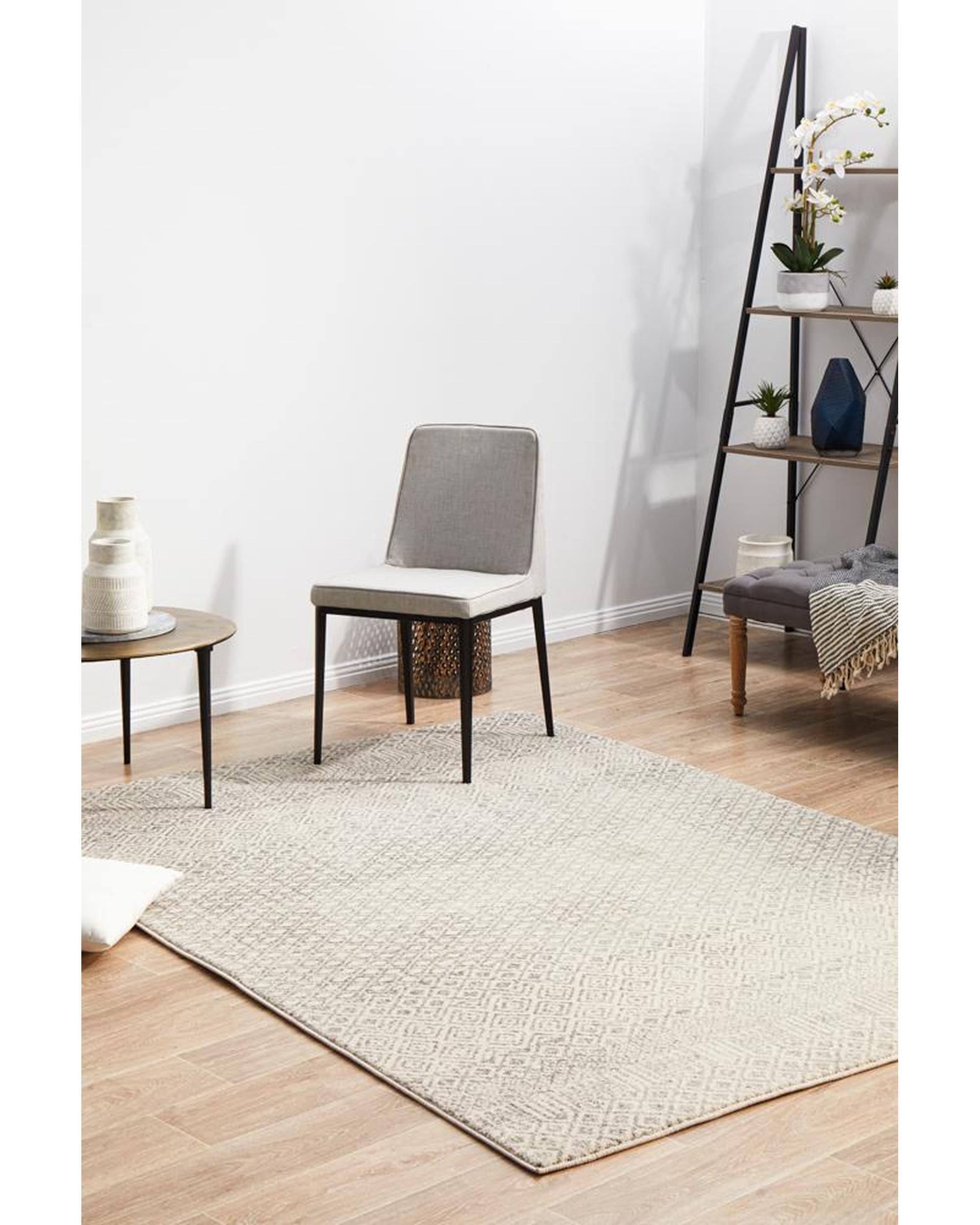 Evoke Diamond Grey Transitional Rug Rug Culture