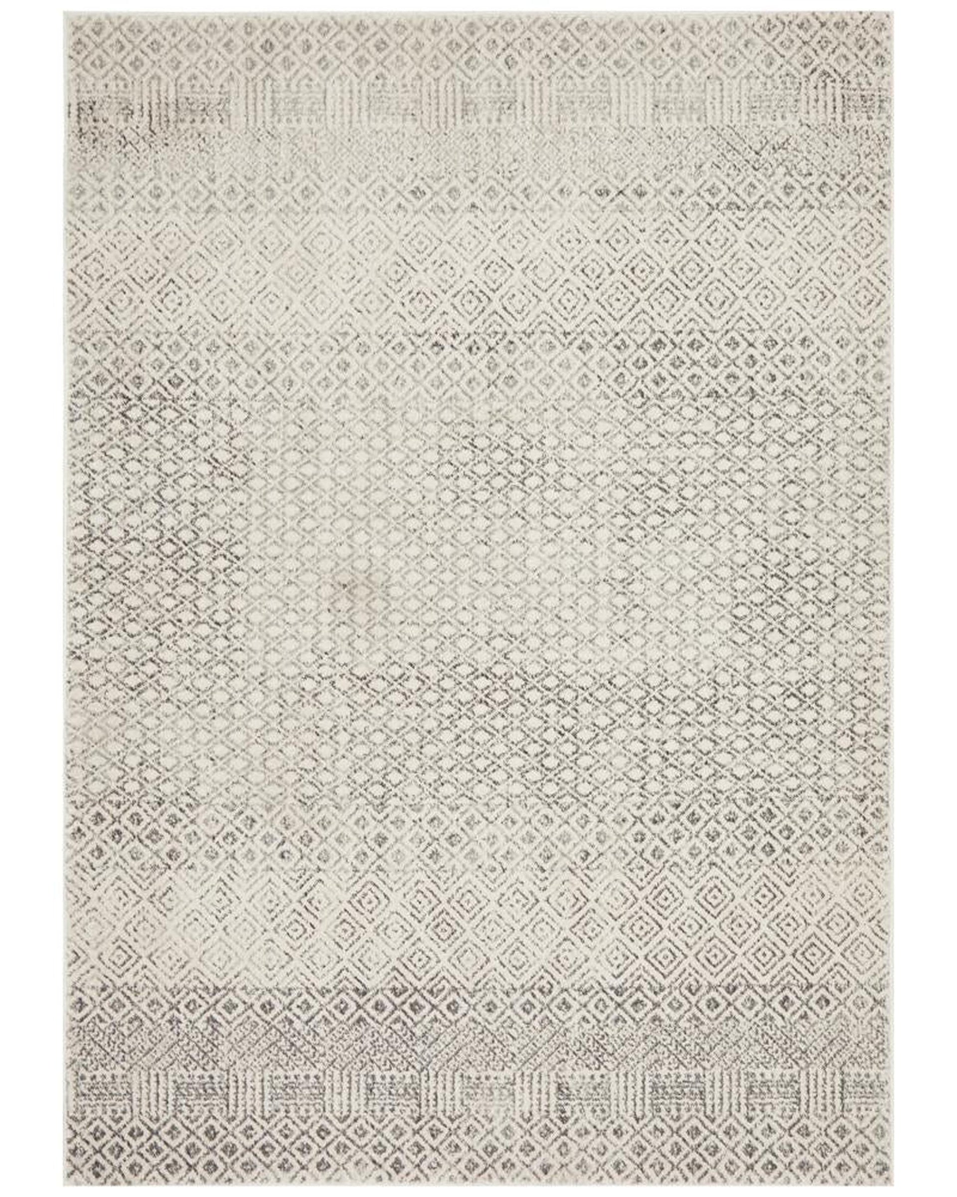 Evoke Diamond Grey Transitional Rug Rug Culture