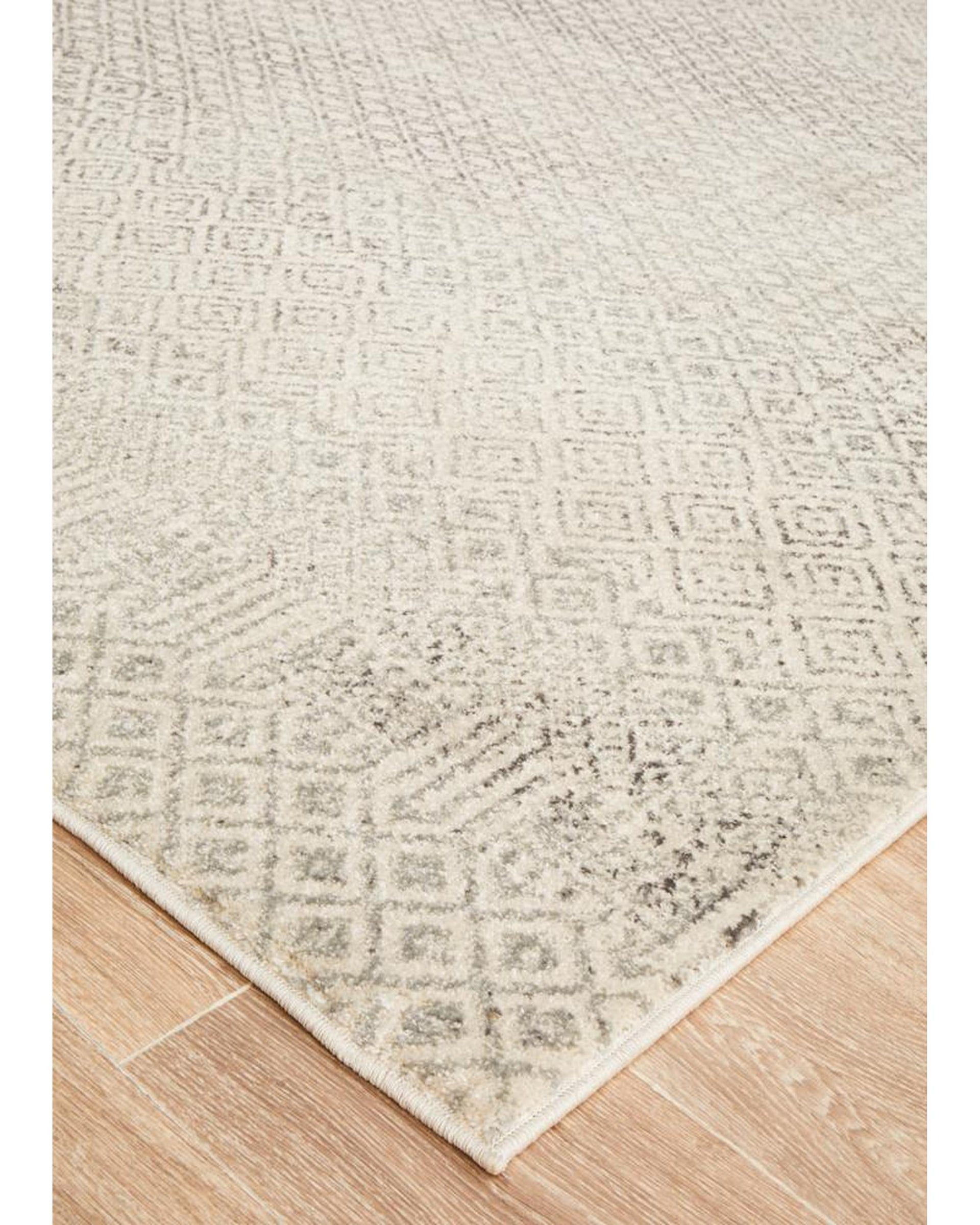 Evoke Diamond Grey Transitional Rug Rug Culture