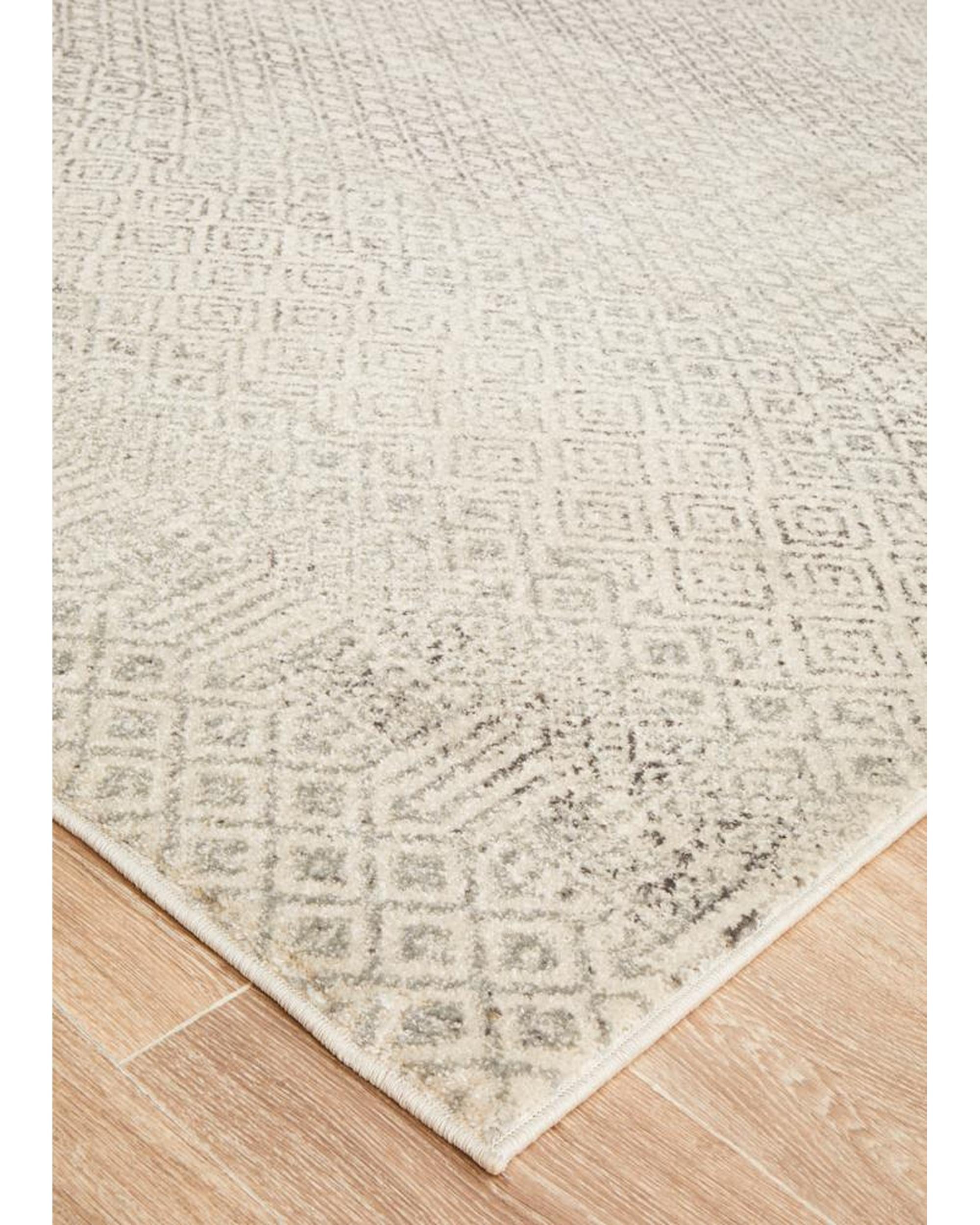 Evoke Diamond Grey Transitional Rug Rug Culture
