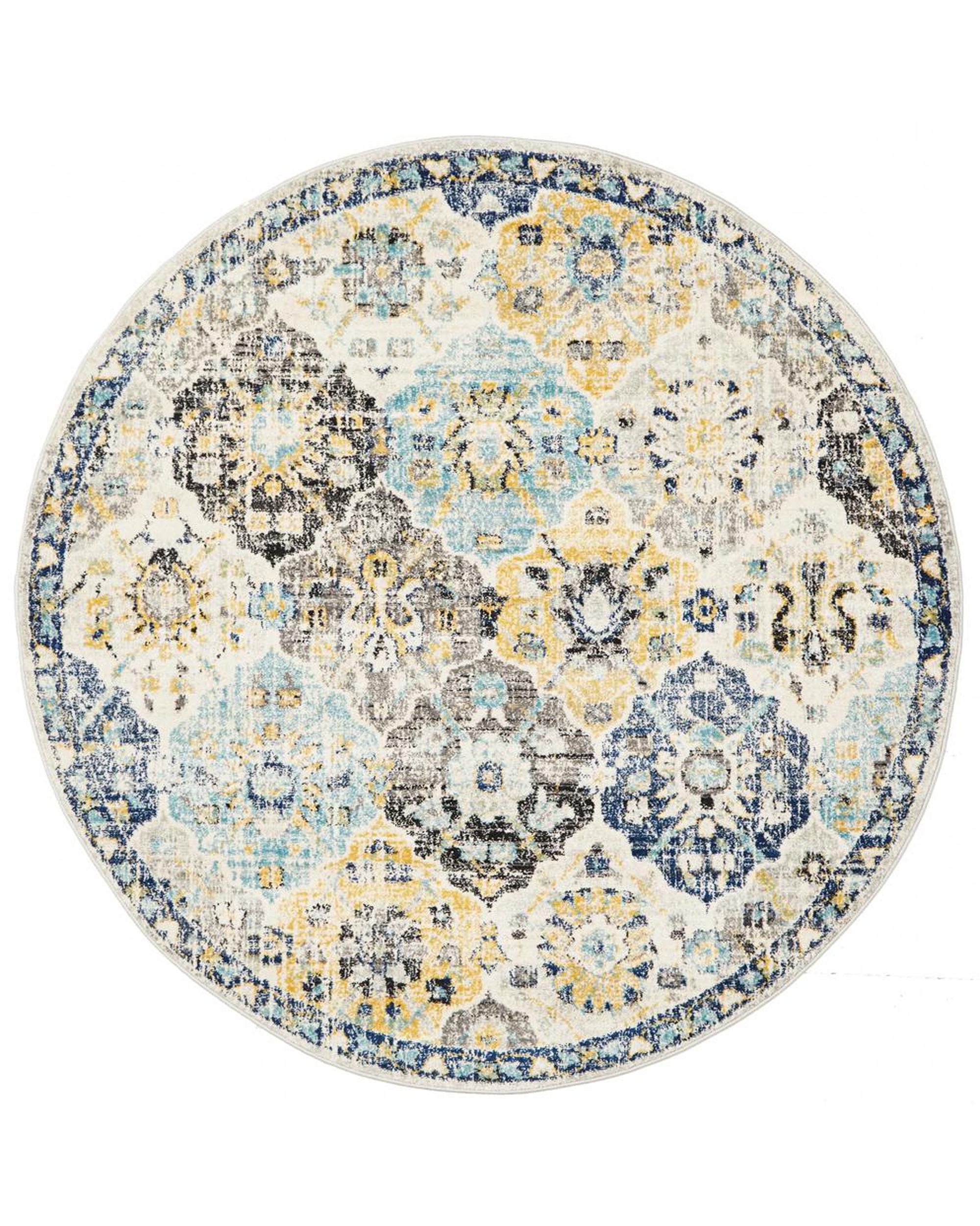 Evoke Poppy Multi Transitional Round Rug Rug Culture
