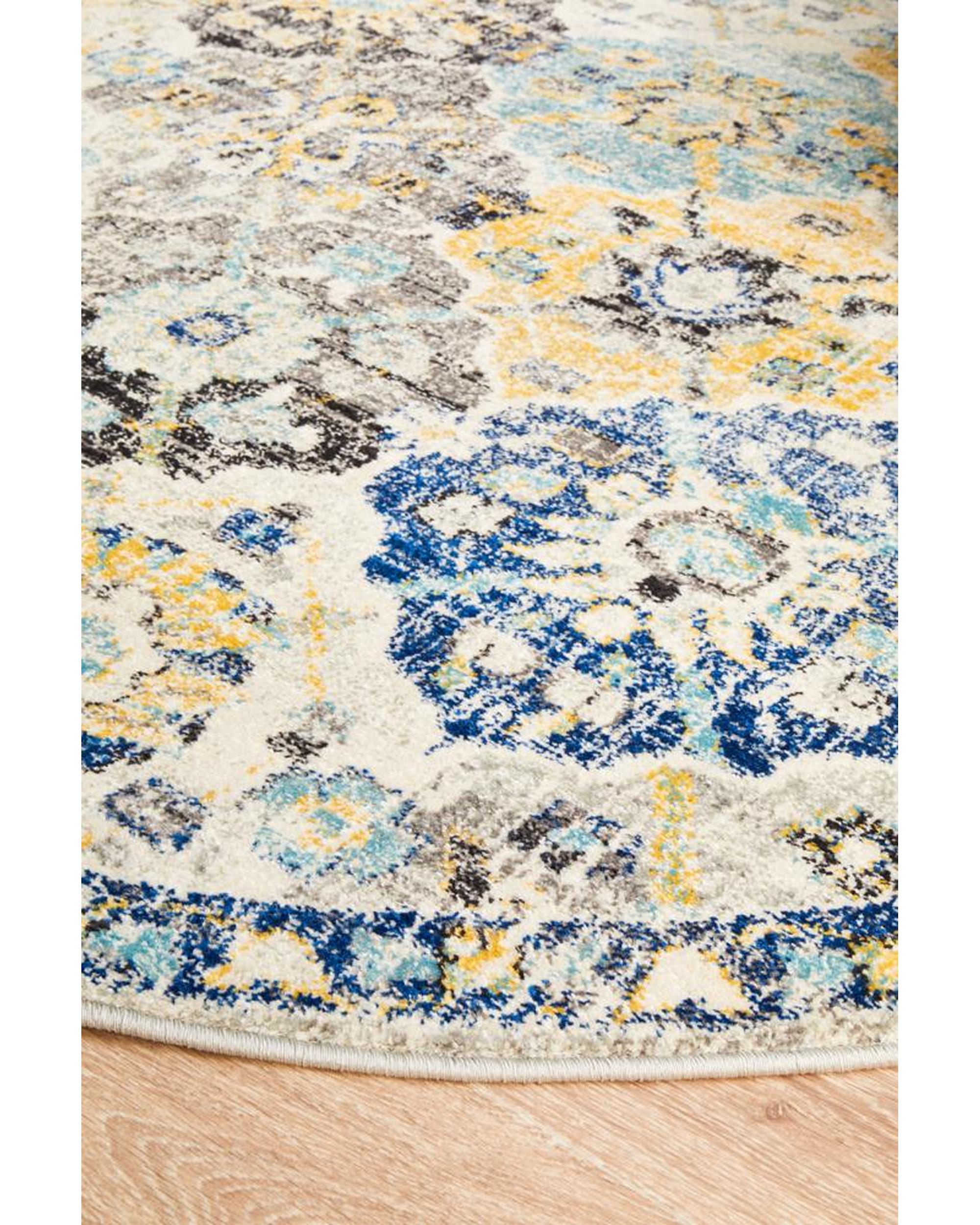 Evoke Poppy Multi Transitional Round Rug Rug Culture