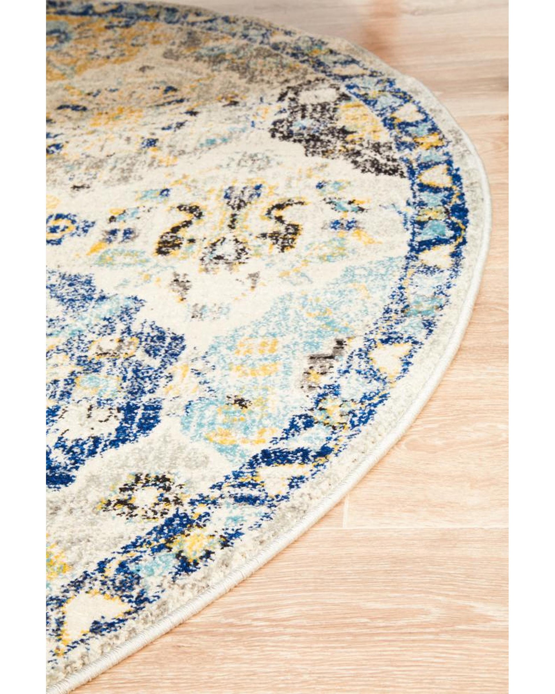 Evoke Poppy Multi Transitional Round Rug Rug Culture