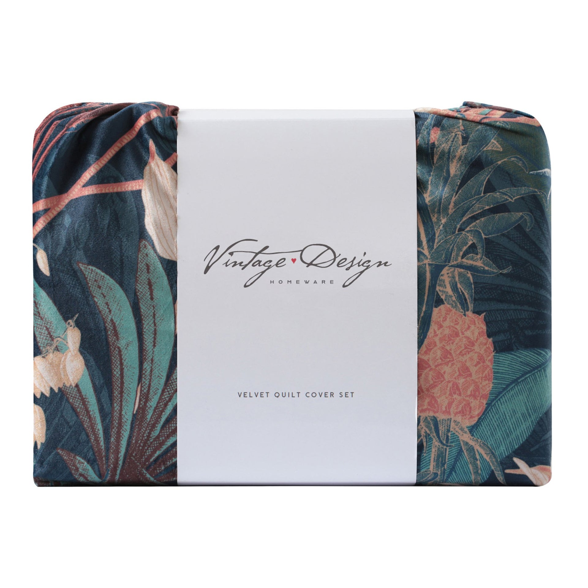 Vintage Design Etheridge Printed Velvet Quilt Cover Sets Vintage Design