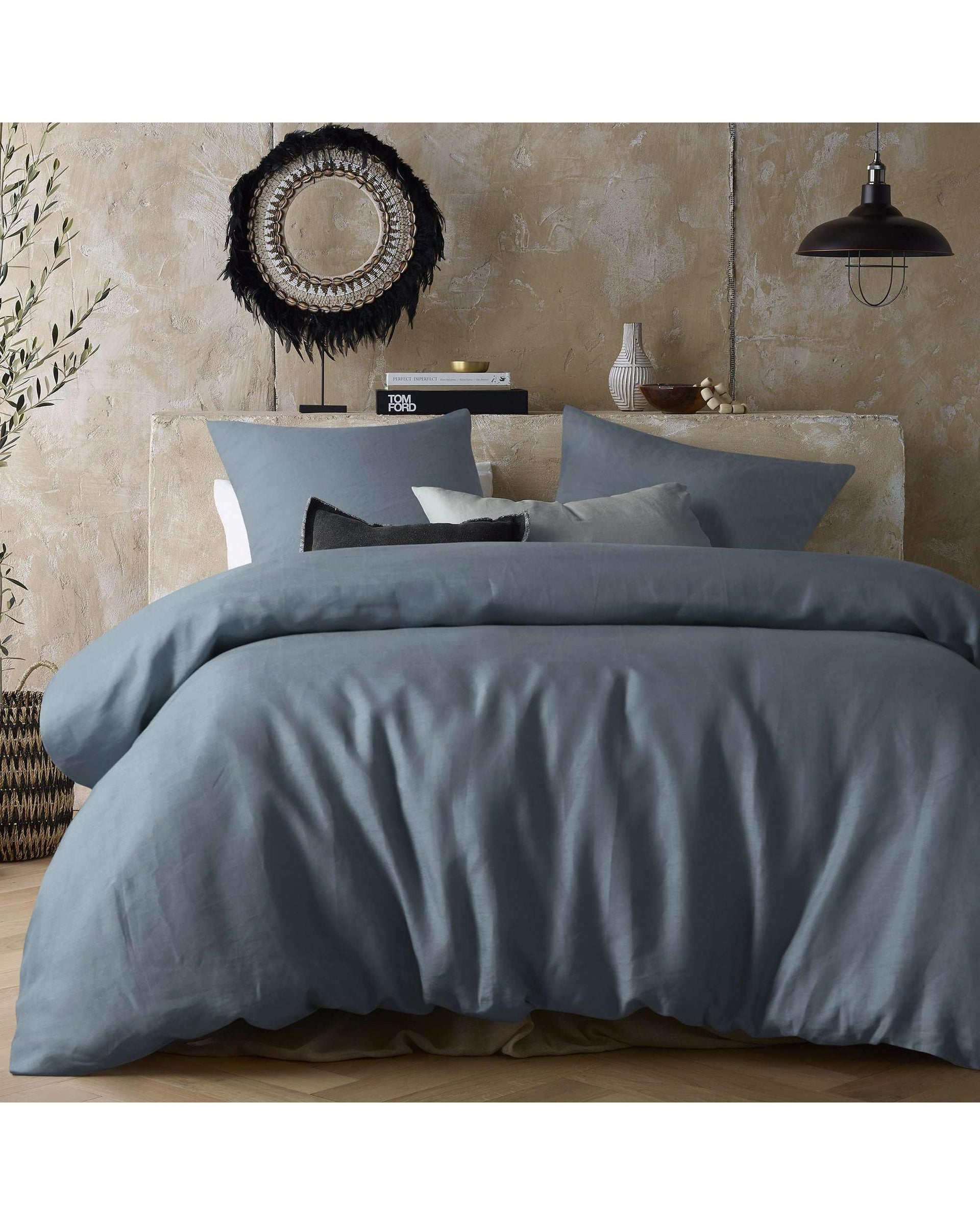 Vintage Design Eucalyptus 100% Hemp Quilt Cover Set Vintage Design