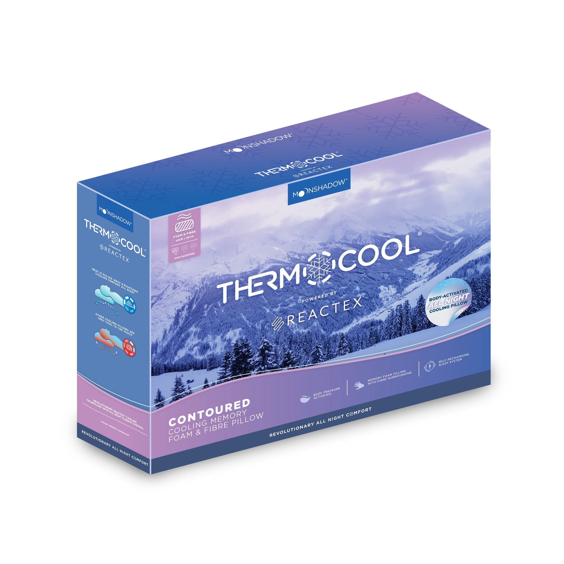 Moonshadow Contoured Thermocool Pillow Moonshadow