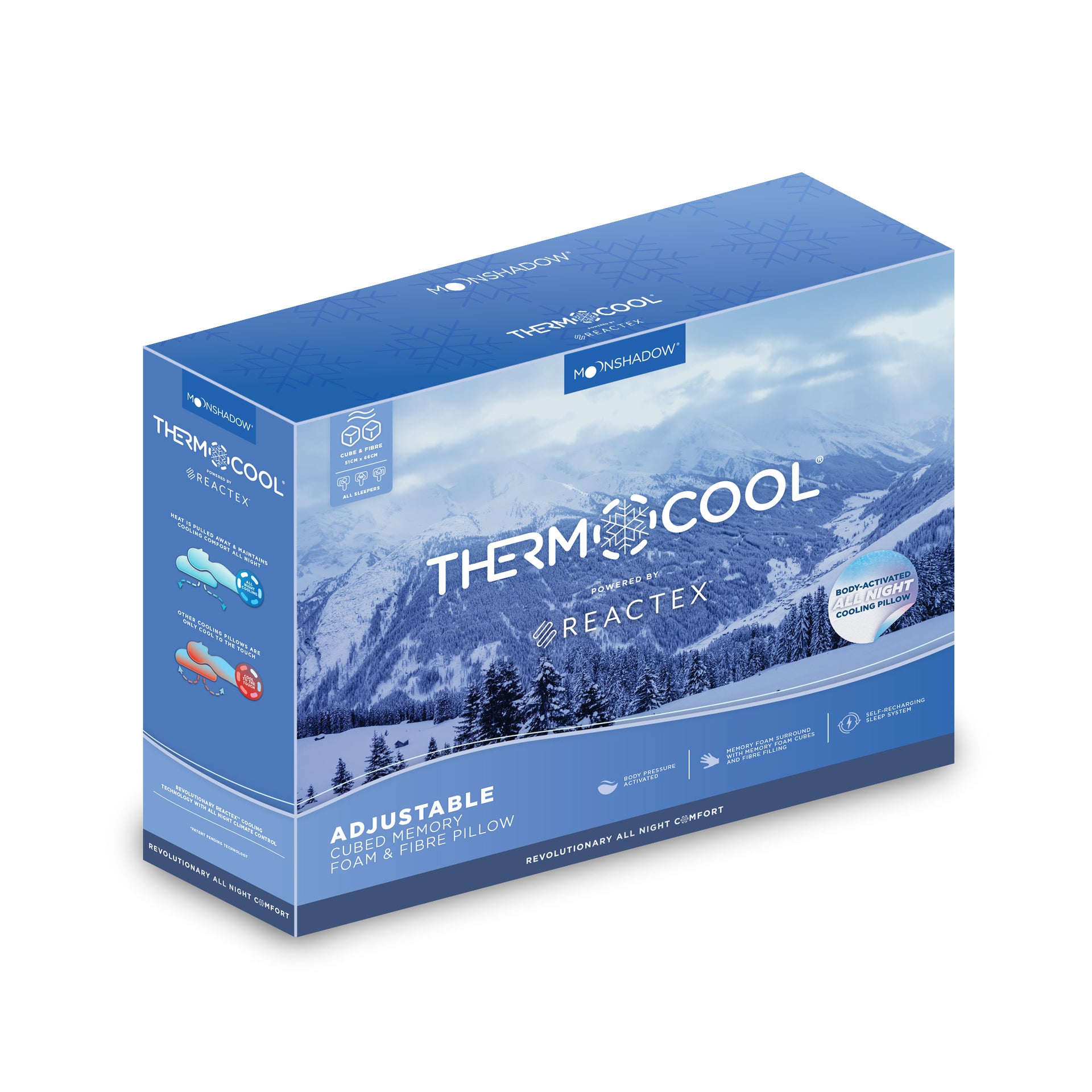Moonshadow Adjustable Cube Thermocool Pillow Moonshadow