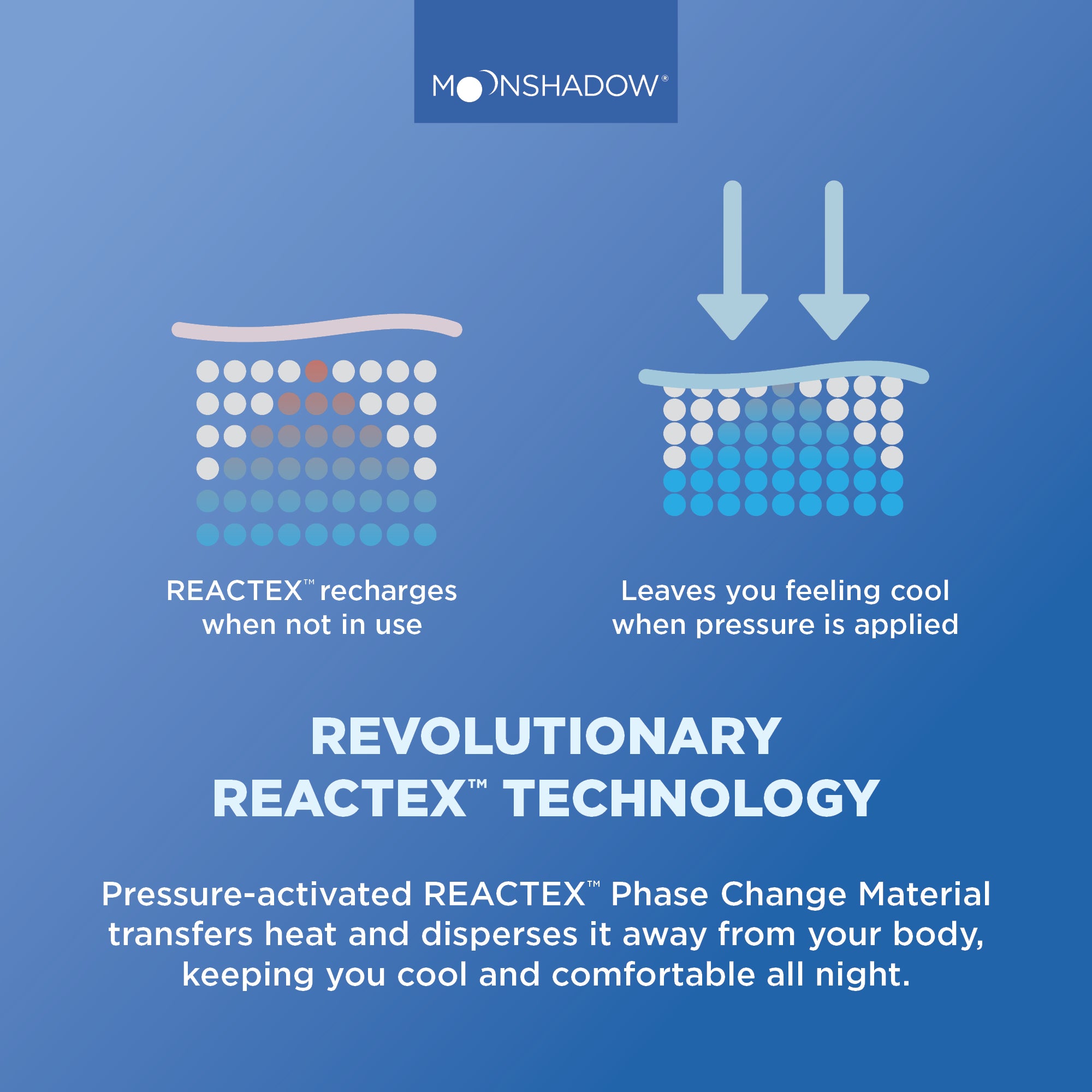 Moonshadow Back Sleeper Thermocool Pillow Moonshadow