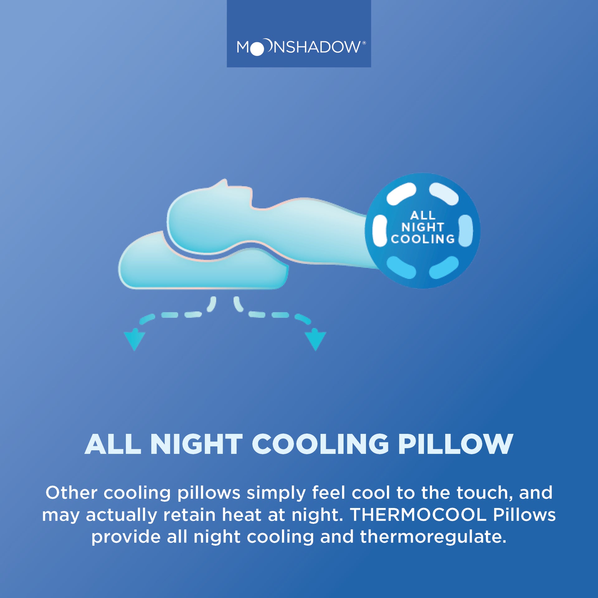Moonshadow Back Sleeper Thermocool Pillow Moonshadow