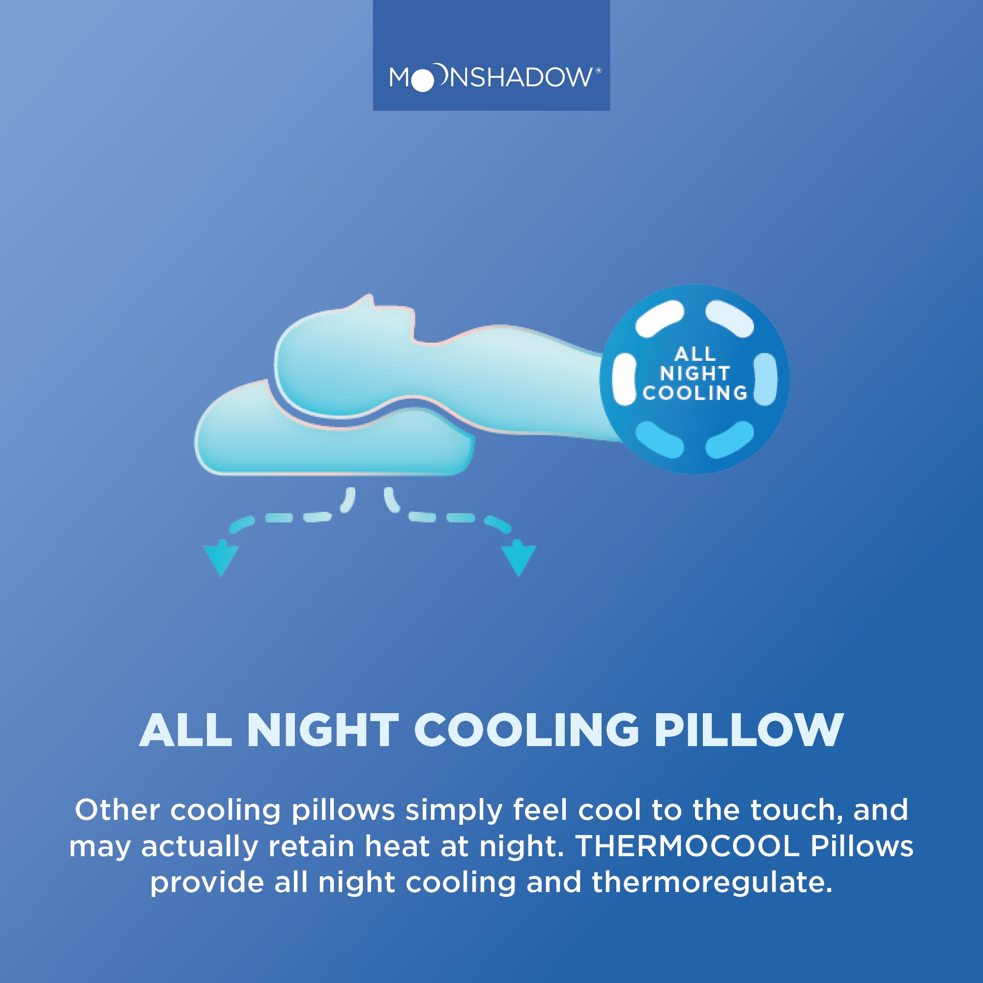 Moonshadow Side Sleeper Thermocool Pillow Moonshadow