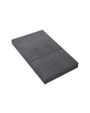 Giselle Bedding Double Size Folding Foam Mattress Portable Bed Mat Velvet Dark Grey Artiss