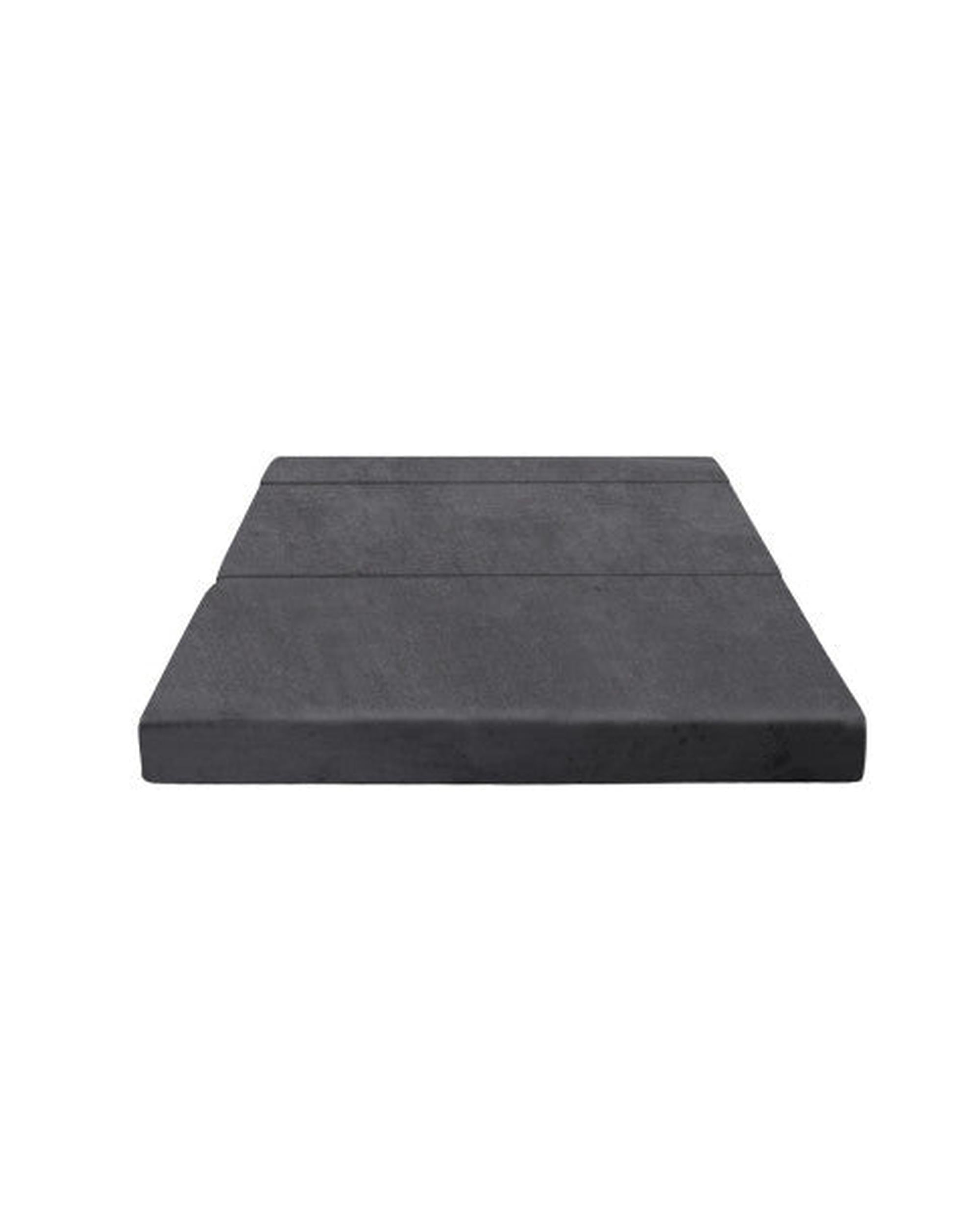 Giselle Bedding Double Size Folding Foam Mattress Portable Bed Mat Velvet Dark Grey Artiss