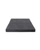 Giselle Bedding Double Size Folding Foam Mattress Portable Bed Mat Velvet Dark Grey Artiss