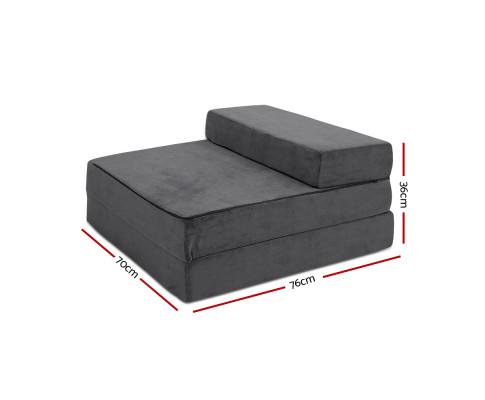 Giselle Bedding Folding Foam Portable Mattress Grey Artiss