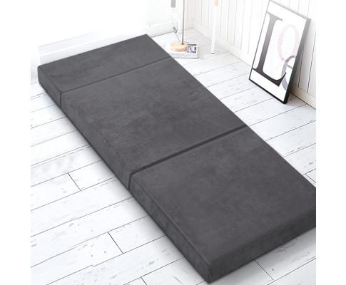 Giselle Bedding Folding Foam Portable Mattress Grey Artiss