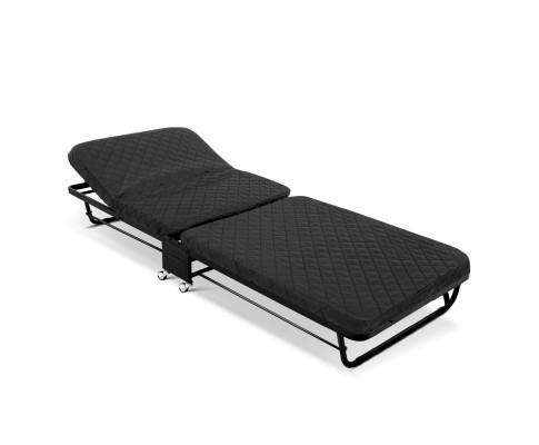 Compact Foldable Bed - Black Artiss