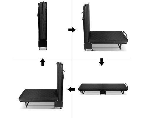 Compact Foldable Bed - Black Artiss