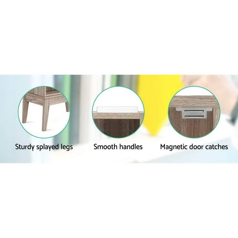 CD DVD Media Storage Display Shelf Folding Cabinet Bookshelf Bluray Rack Oak Artiss