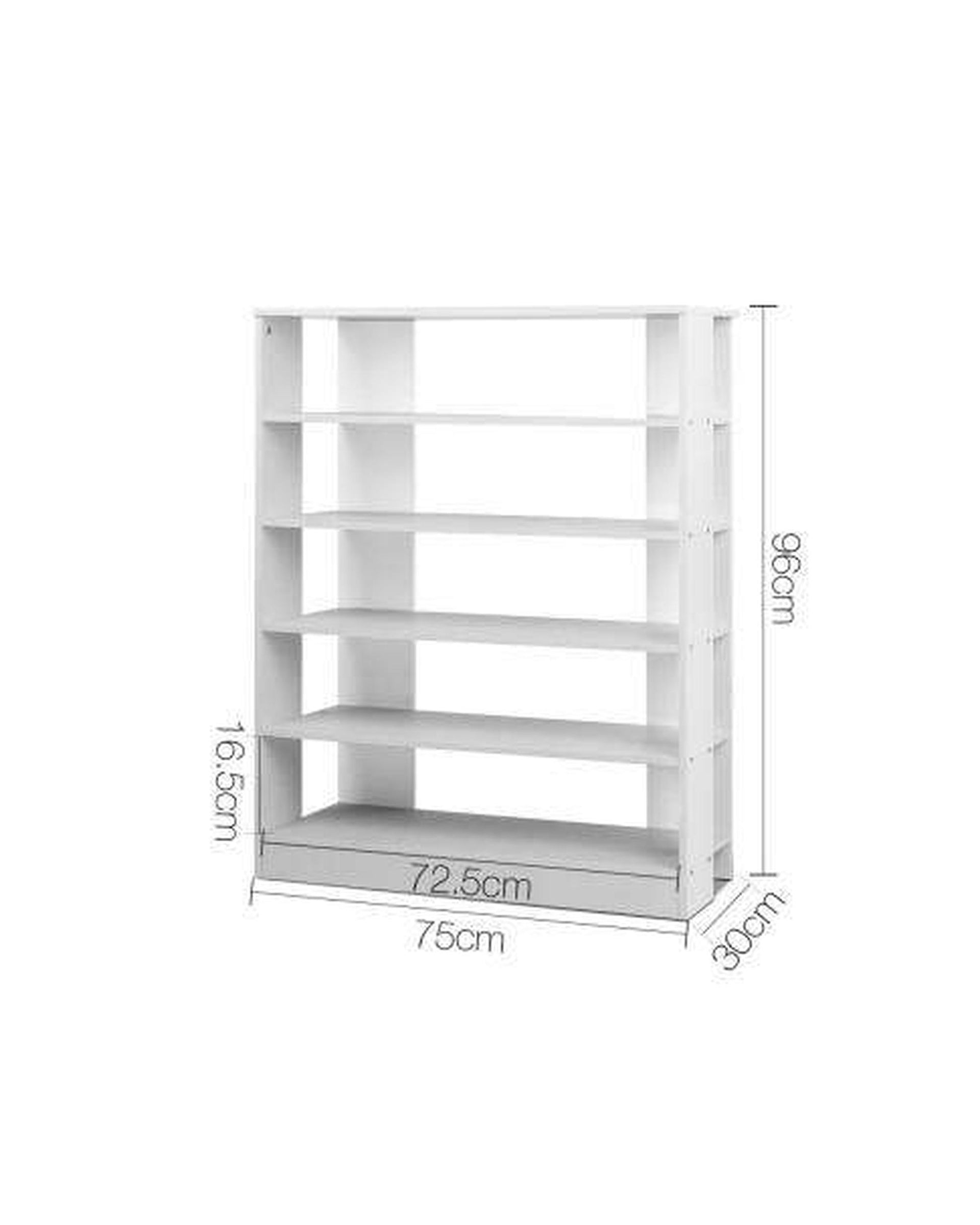 6-Tier Shoe Rack Cabinet - White Artiss