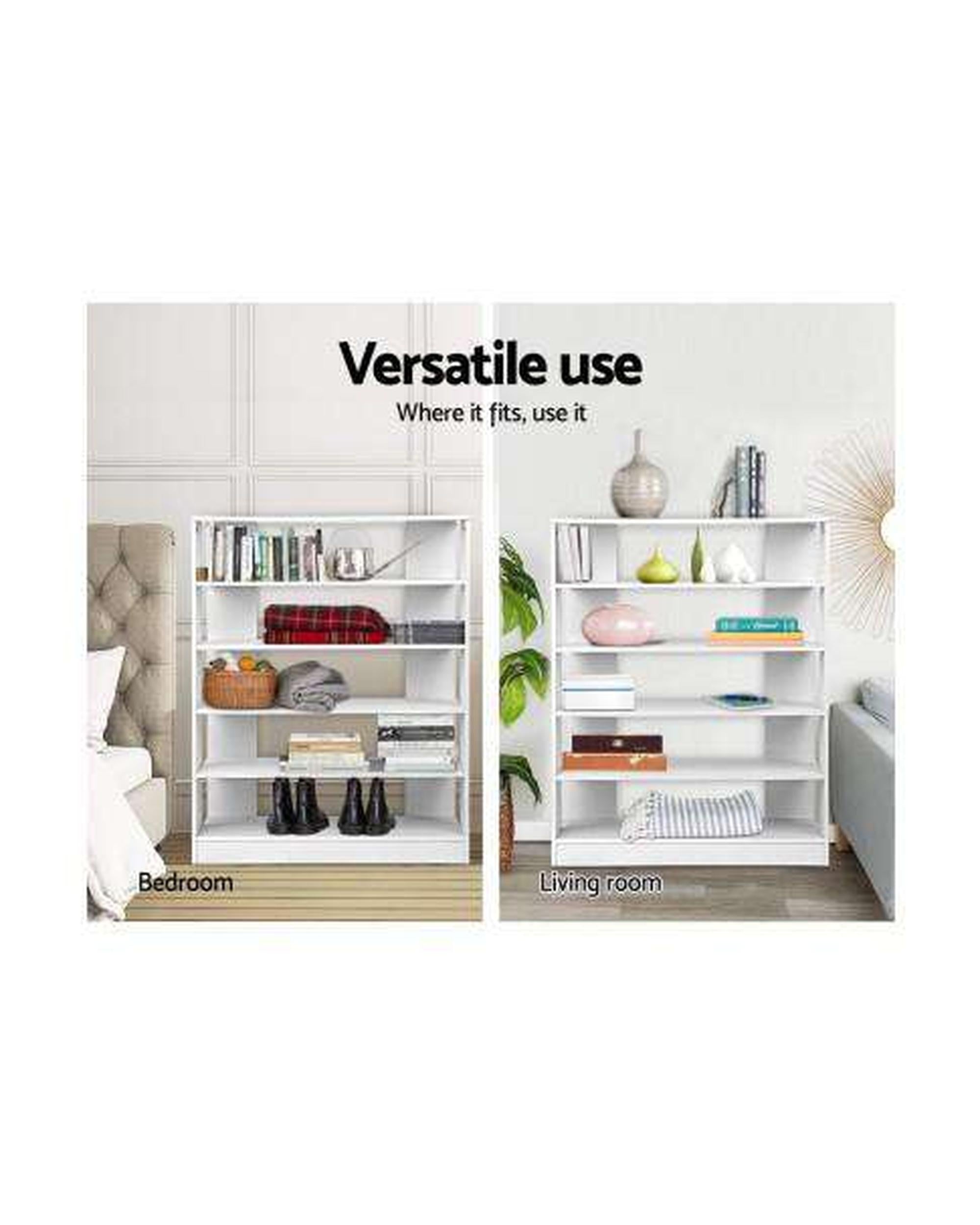 6-Tier Shoe Rack Cabinet - White Artiss