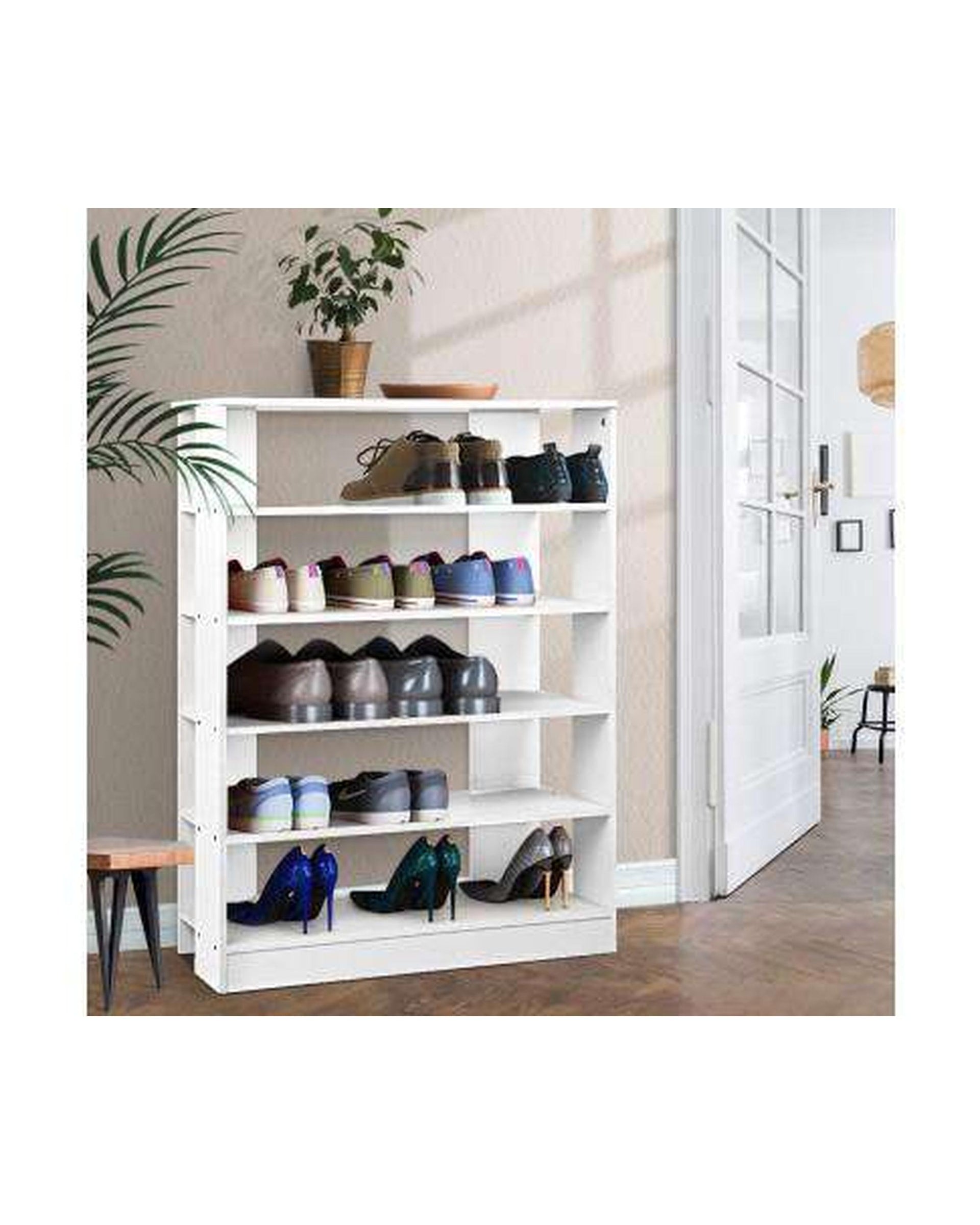 6-Tier Shoe Rack Cabinet - White Artiss