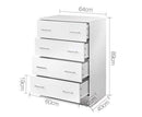 Tallboy Four Drawers - White Artiss
