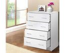 Tallboy Four Drawers - White Artiss