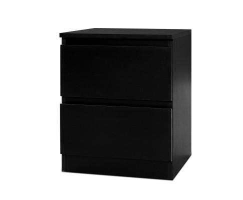Bedside Tables Drawers Side Table Bedroom Furniture Nightstand Black Lamp Artiss