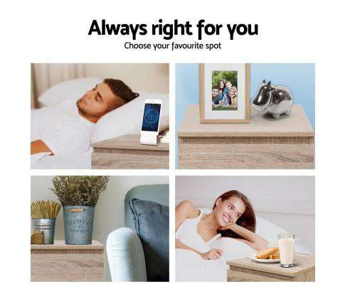 Bedside Tables Drawers Artiss