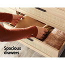 Artiss 6 Chest of Drawers Rattan Tallboy Cabinet Bedroom Clothes Storage Wood Artiss