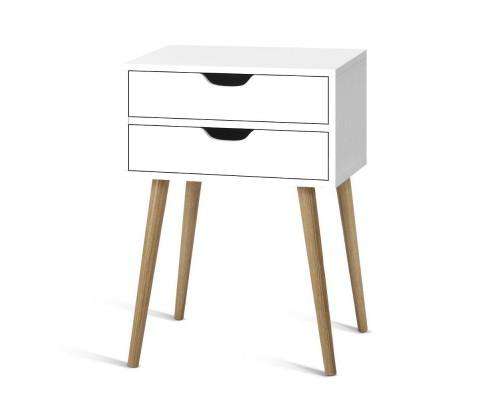 Classic Wood Bedside Table Artiss