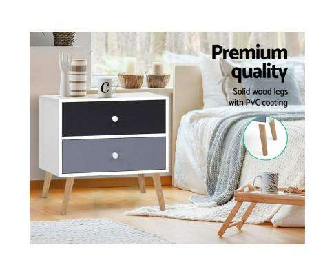 Classic Multi Bedside Table Artiss