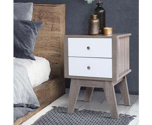 Bedside Tables Drawers Side Table Nightstand Storage Cabinet Wood Artiss