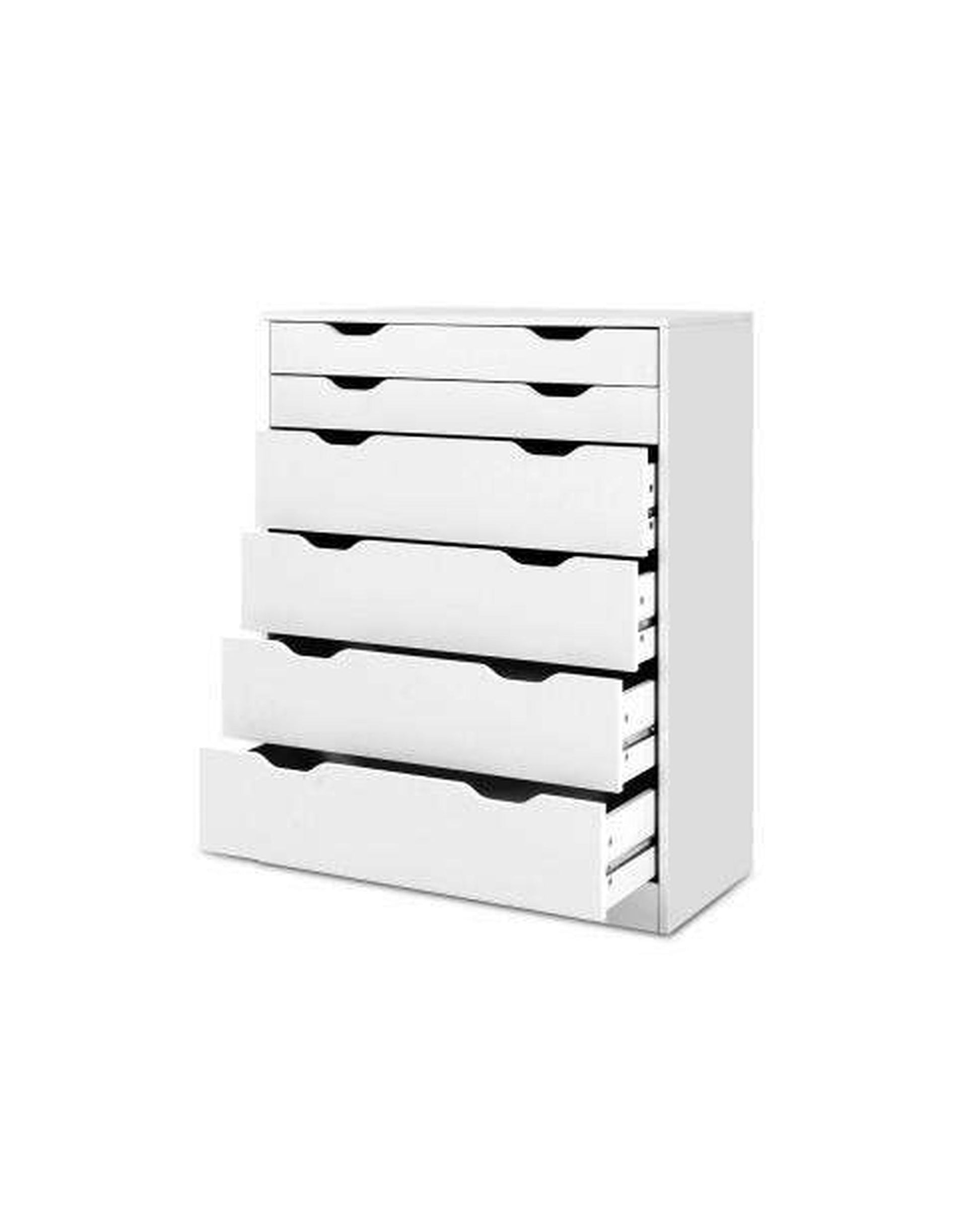Six Chest of Drawers Neat White Artiss